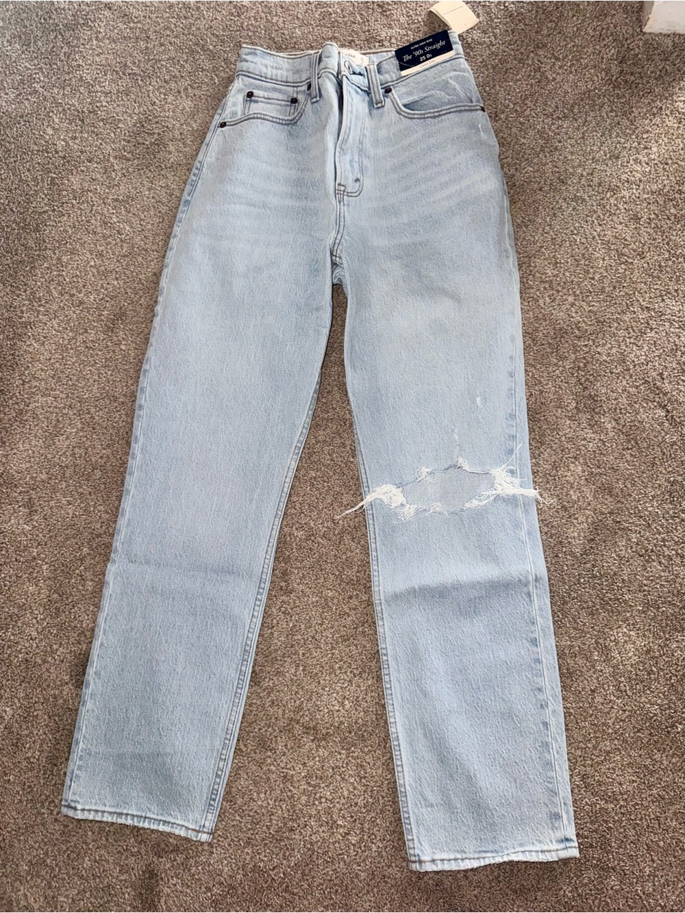 Abercrombie & Fitch Light Blue '90s Straight Ultra High Rise Jeans Curve love